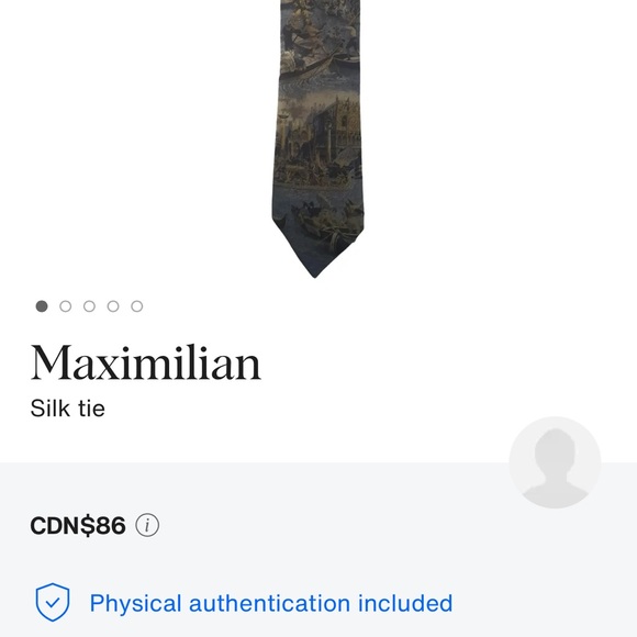 Maximilian 100% Silk Men's Red and Black Tie - Picture 8 of 8